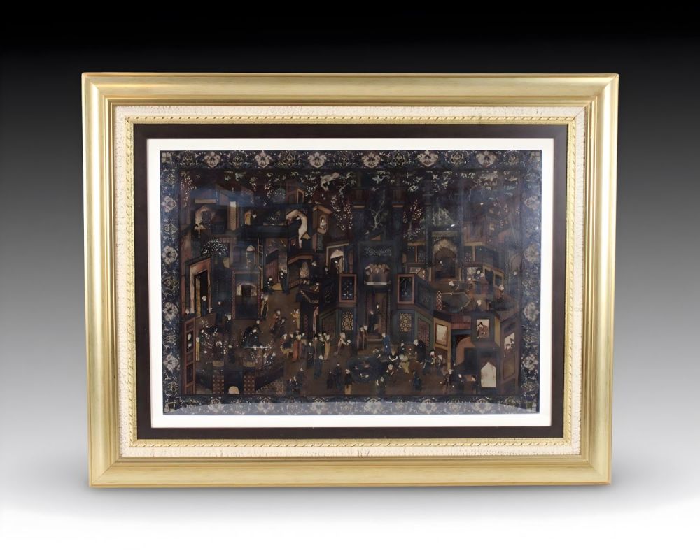 Lot 128: An Islamic Qajar Large Painting from the Early...