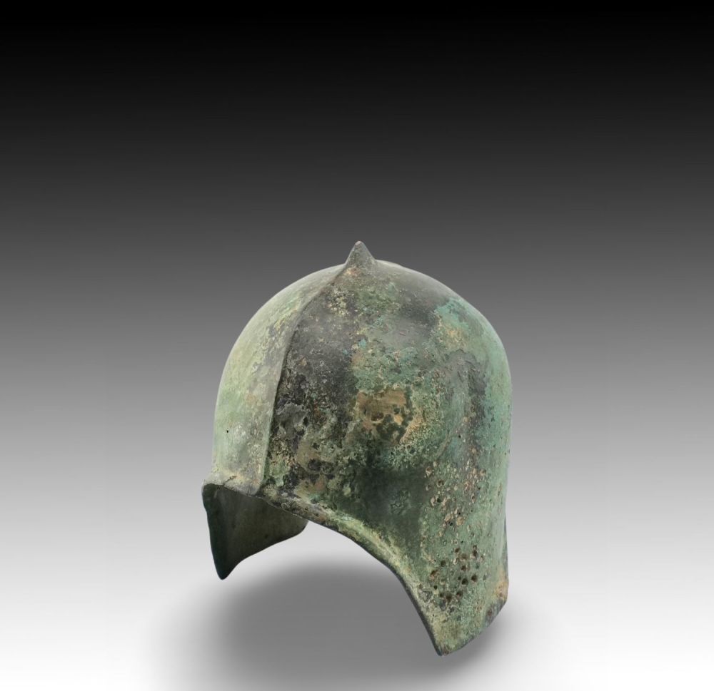 Lot 142: An Ancient Roman Helmet with Lovely Patina