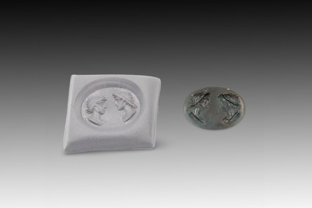 Lot 162: An Early Roman Green Jasper Intaglio of the...