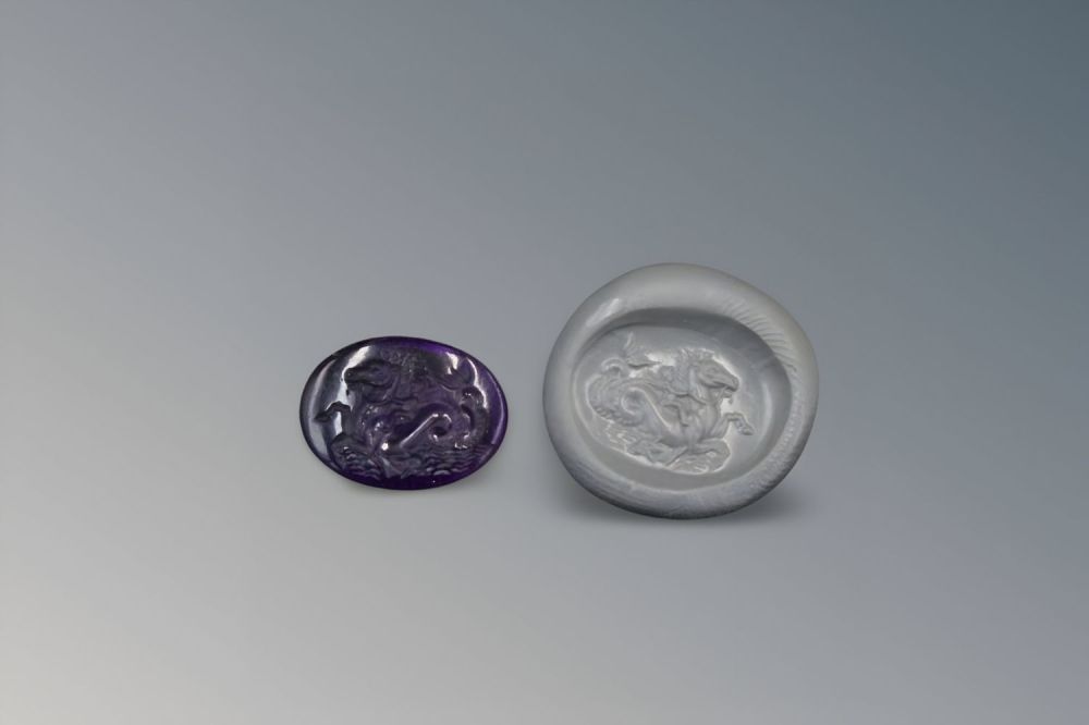 Lot 172: An Amethyst Intaglio Eros from 2nd A.D. or...