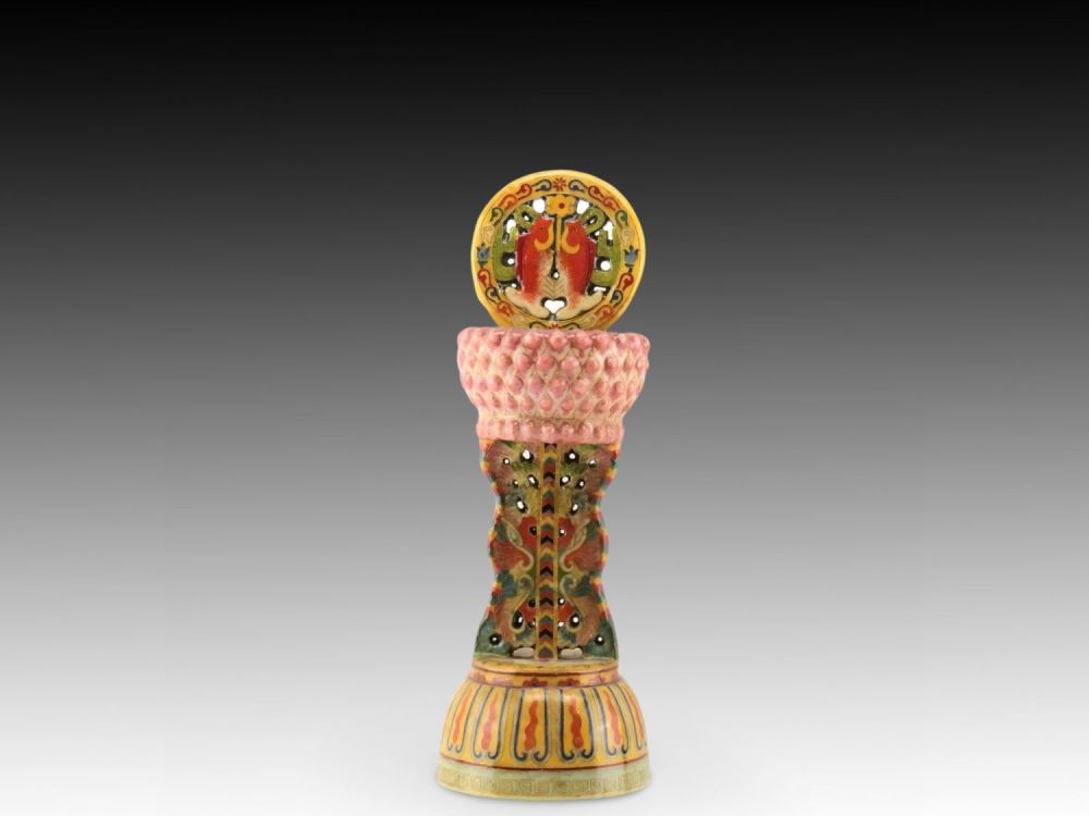 Lot 203: A Chinese Tibetan Ceremonial Buddhist Item of Worship...