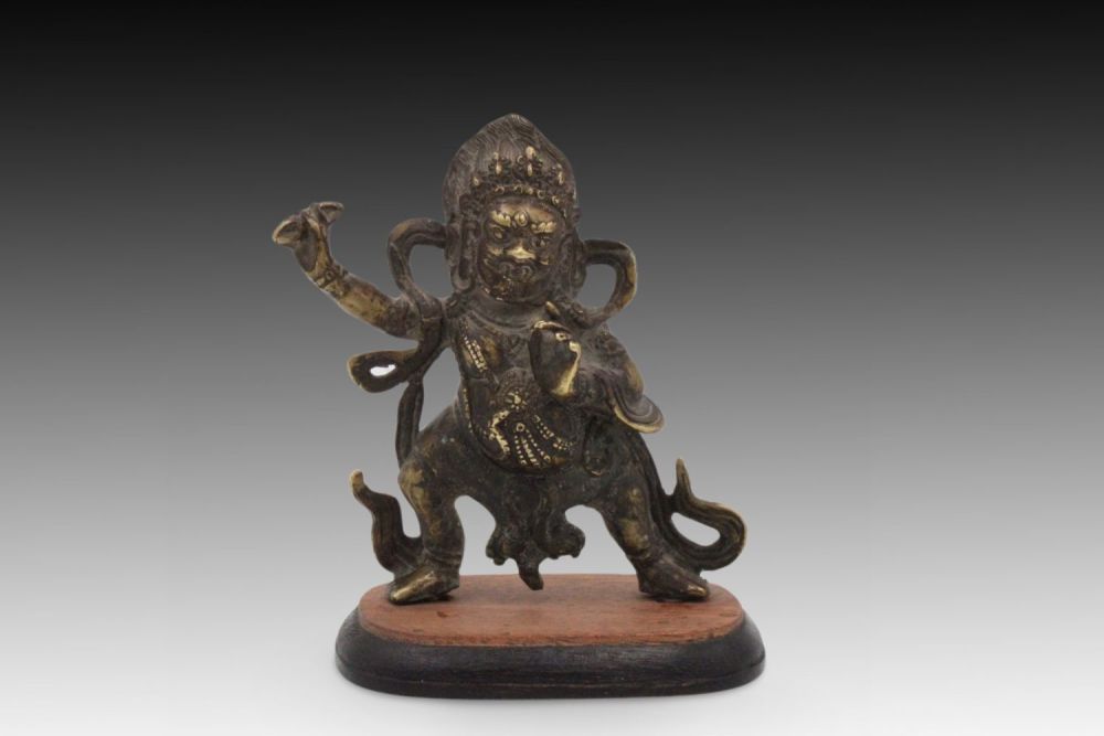 Lot 236: A Chinese Bronze Tibetan Statue of Vajrapani from...