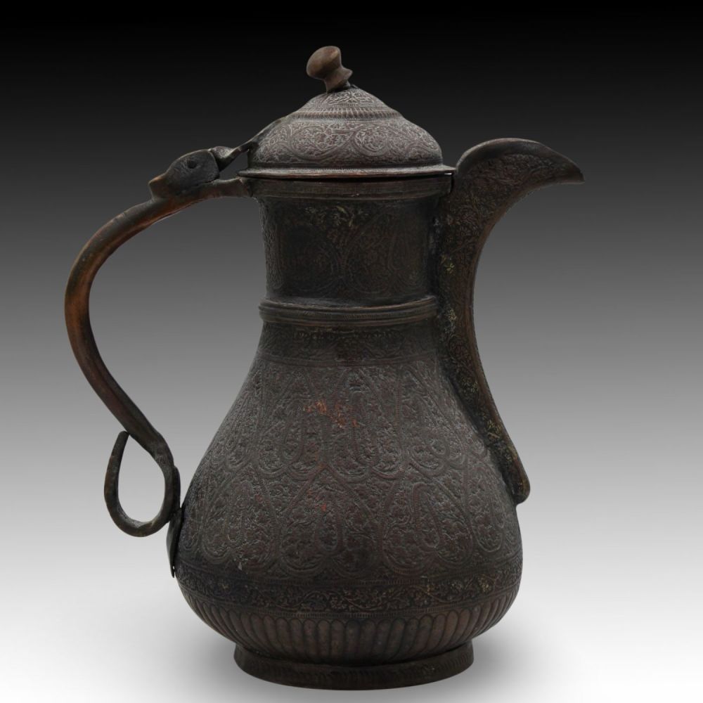Lot 280: An Indian Kashmiri Water Jug Adorned with Elaborate...