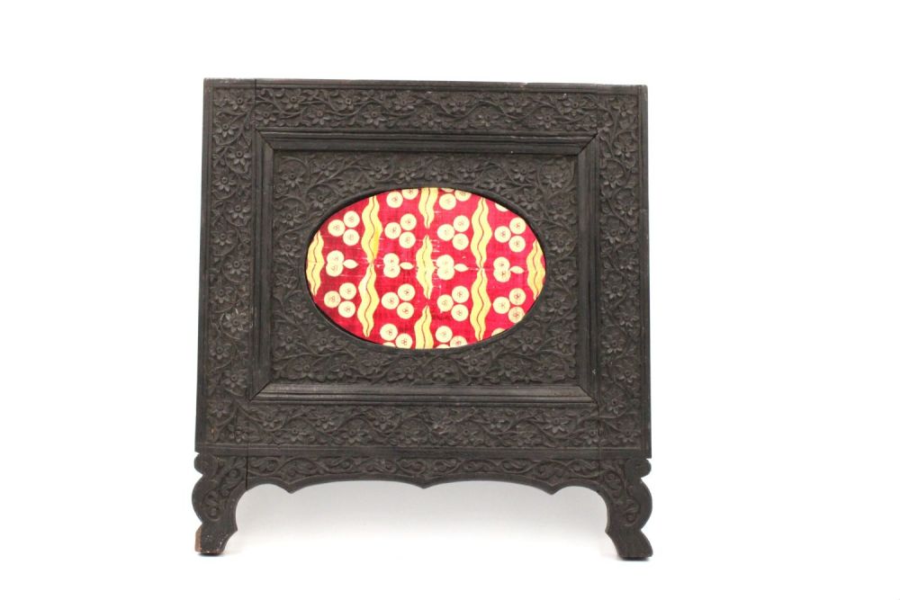 Lot 301: An Indian Ebony Carved Hardwood Frame from the...