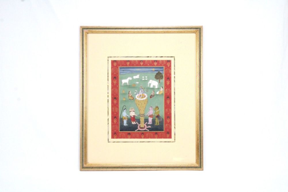 Lot 317: An Indian Hindu Painting of a Ritual