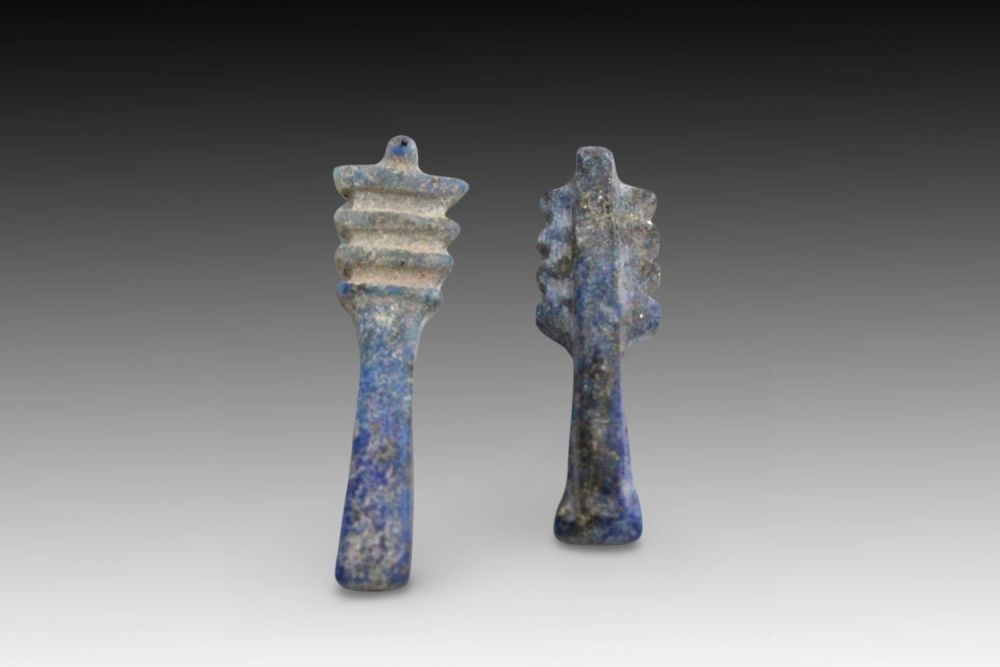 Lot 342: An Egyptian Pair of Lapis Lazuli Keys of...