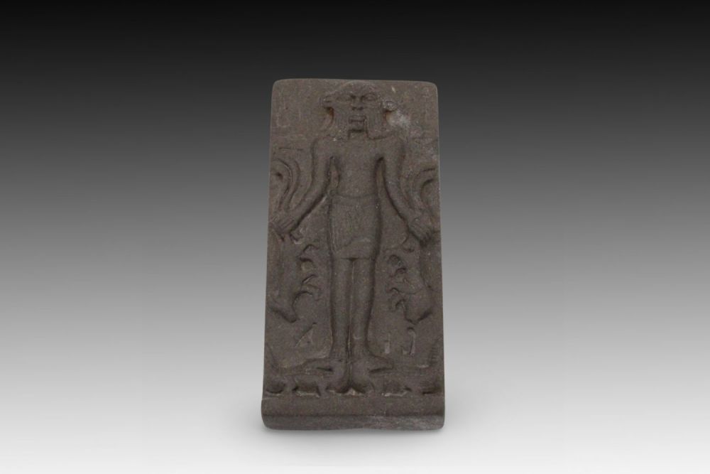 Lot 357: A Roman-Egyptian Telematic Plaque Cippus Standing Figure of...