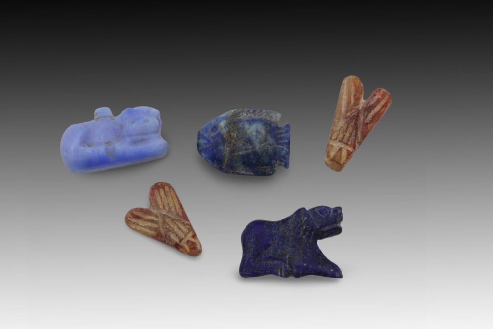 Lot 360: An Ancient Egyptian Mix Lot of Lapis Lazuli...