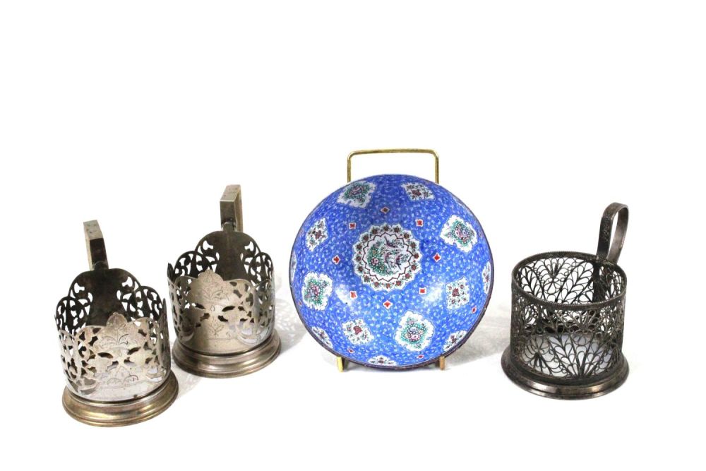 Lot 387: A Set of 3 Cup Holders and a...
