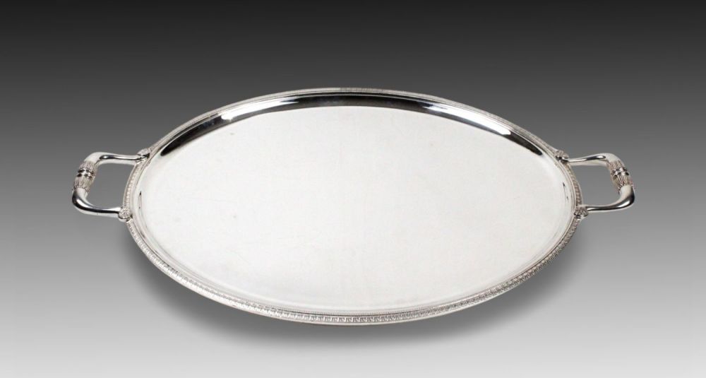 Lot 408: A Large Christofle Silver Plated Tray
