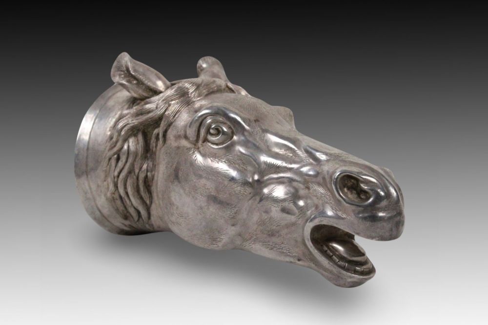 Lot 418: A Birmingham Silver Sculpture of a Horse