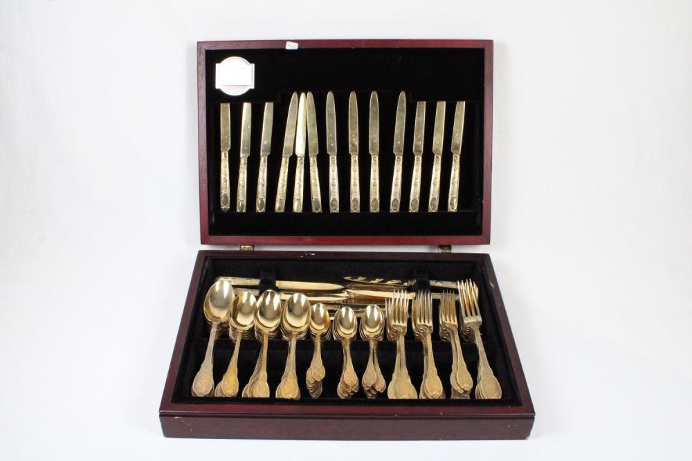 Lot 420: A Set of French Continental Silver Cutlery