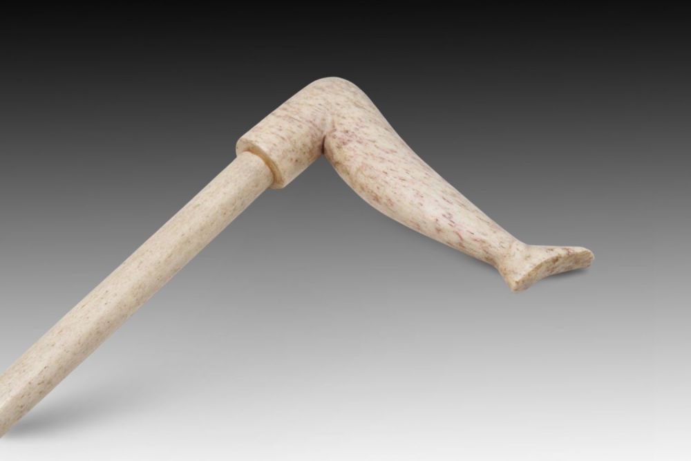 Lot 430: A Whale Bone Walking Stick from the 19th...