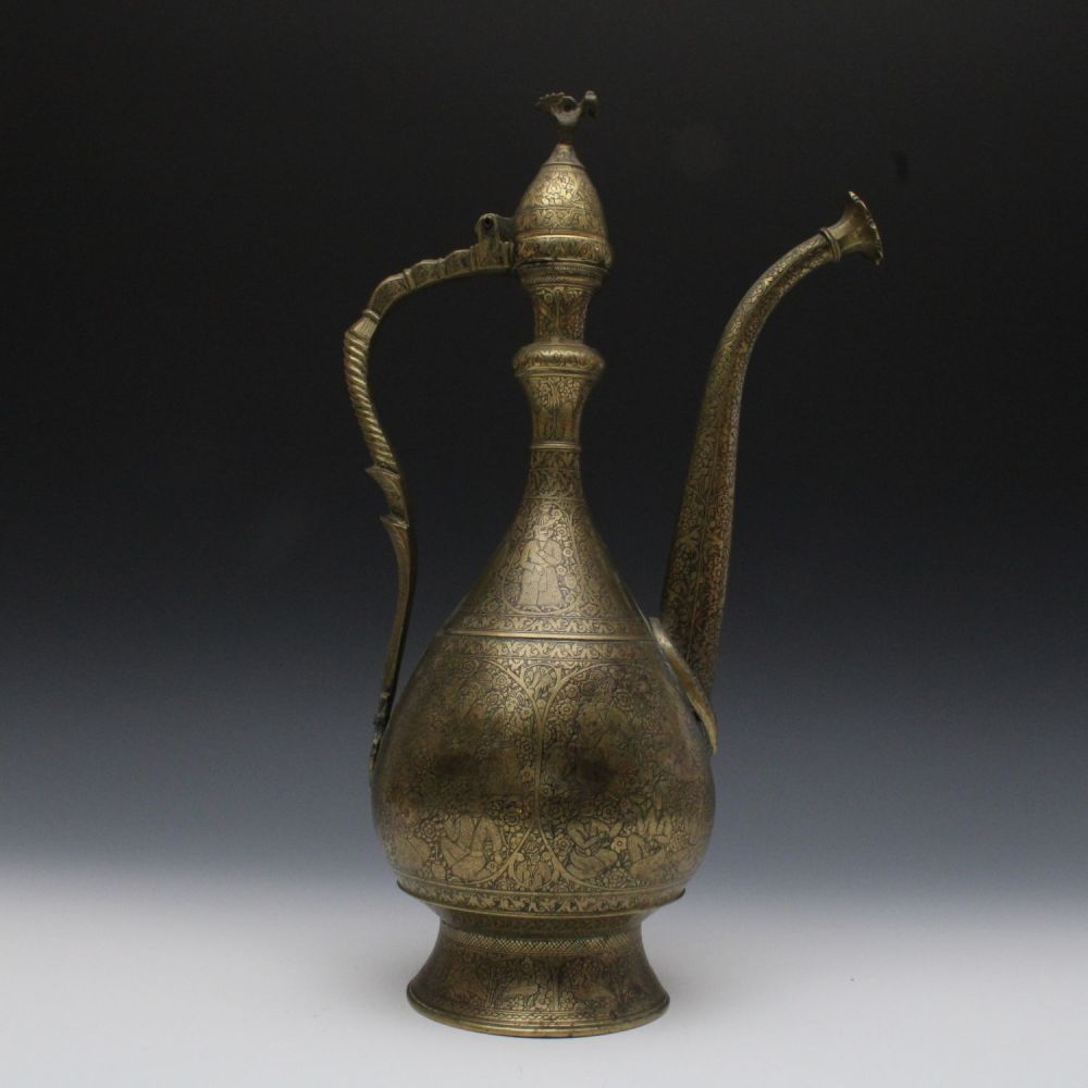 Lot 12: A Rare Persian Brass Aftaba Ewer from the...