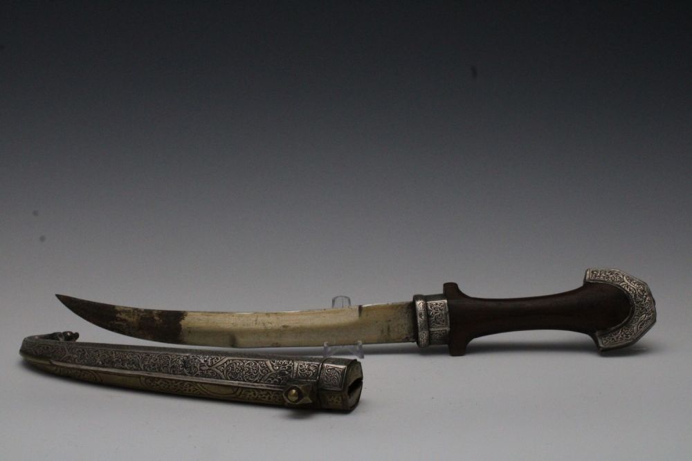 Lot 69: An Islamic Moroccan Silver & Brass Dagger from...