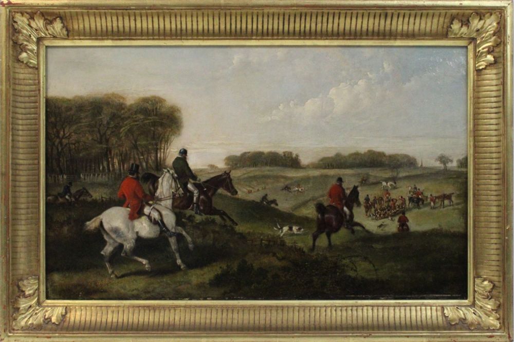 Lot 101: A Late 19th- Early 20th Century Hunting Scene...