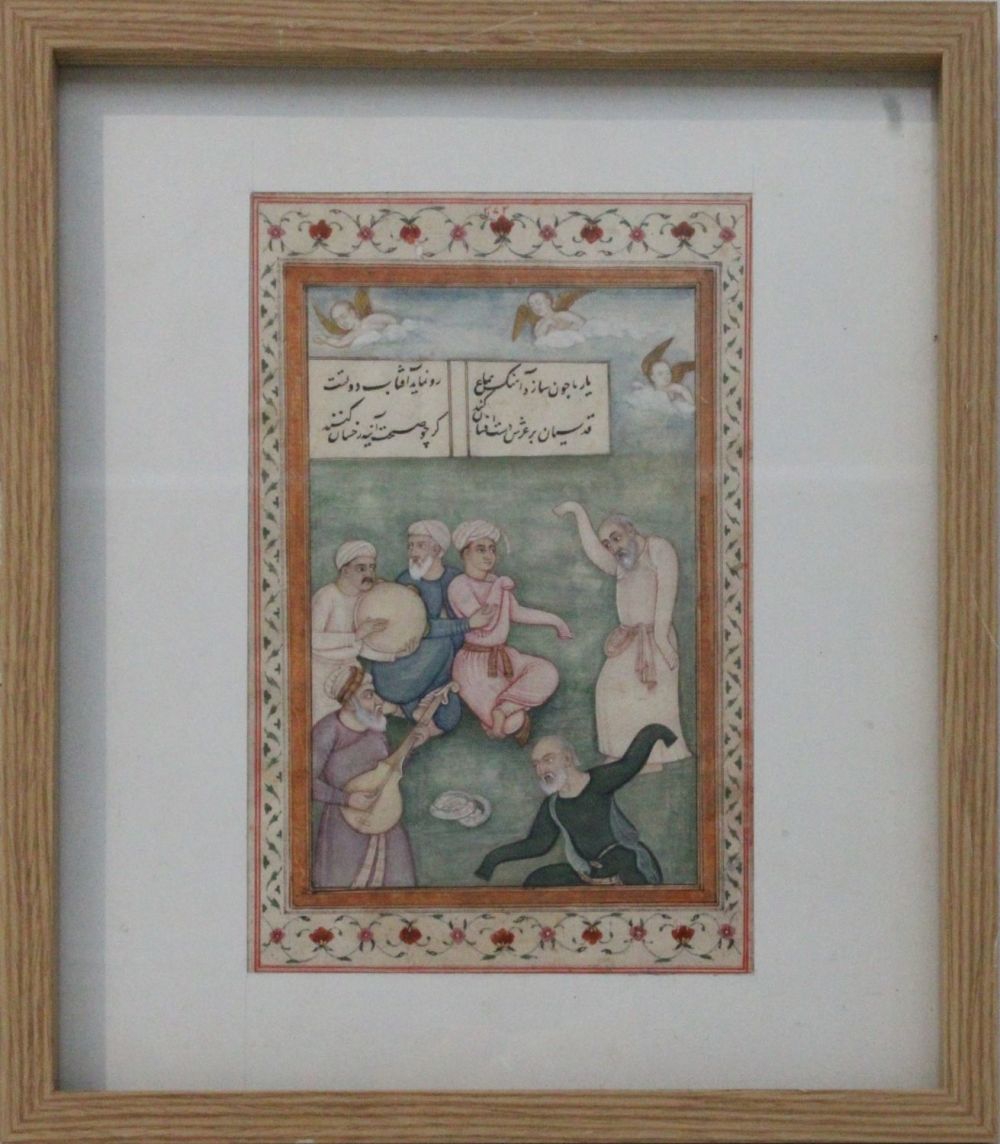 Lot 113: An Islamic Mughal Style Manuscript Page shows Sufi...