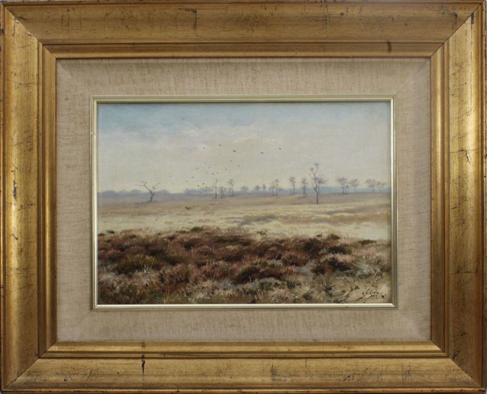 Lot 122: A George Edward Lodge (1860-1954) Landscape, Oil on...