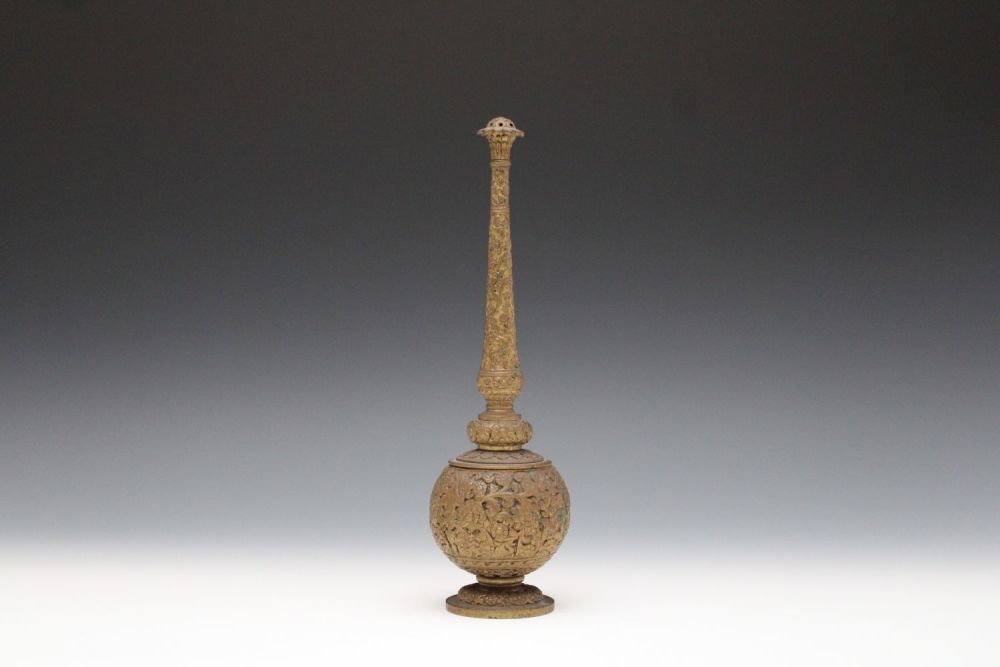 Lot 148: An Indo- Persian Brass Rose Water Sprinkler from...