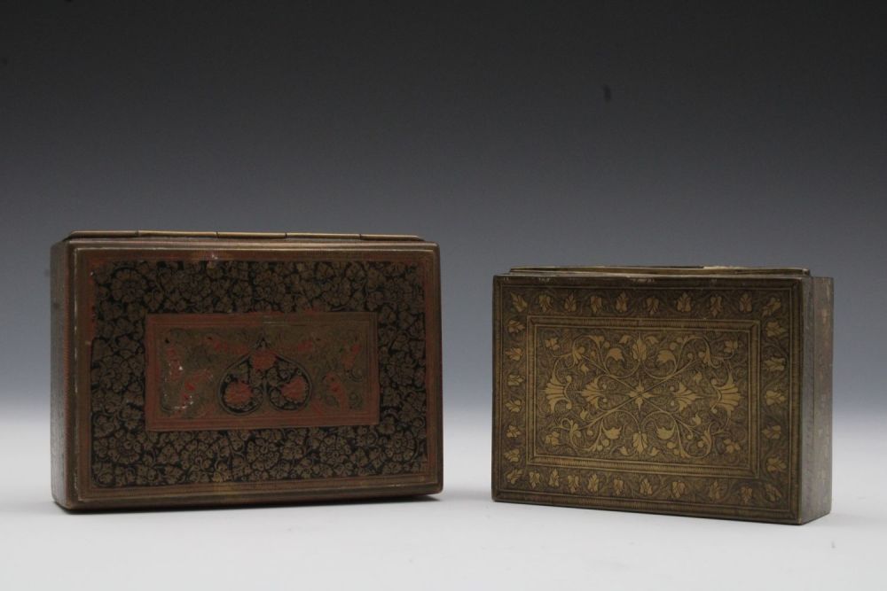 Lot 158: A Lot of 2 Indian Brass Boxes from...