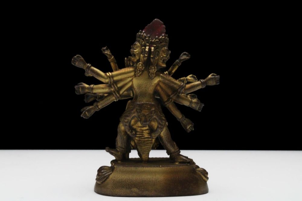 Lot 187: A Fine Tibetan Bronze Gilt Samvara and His...