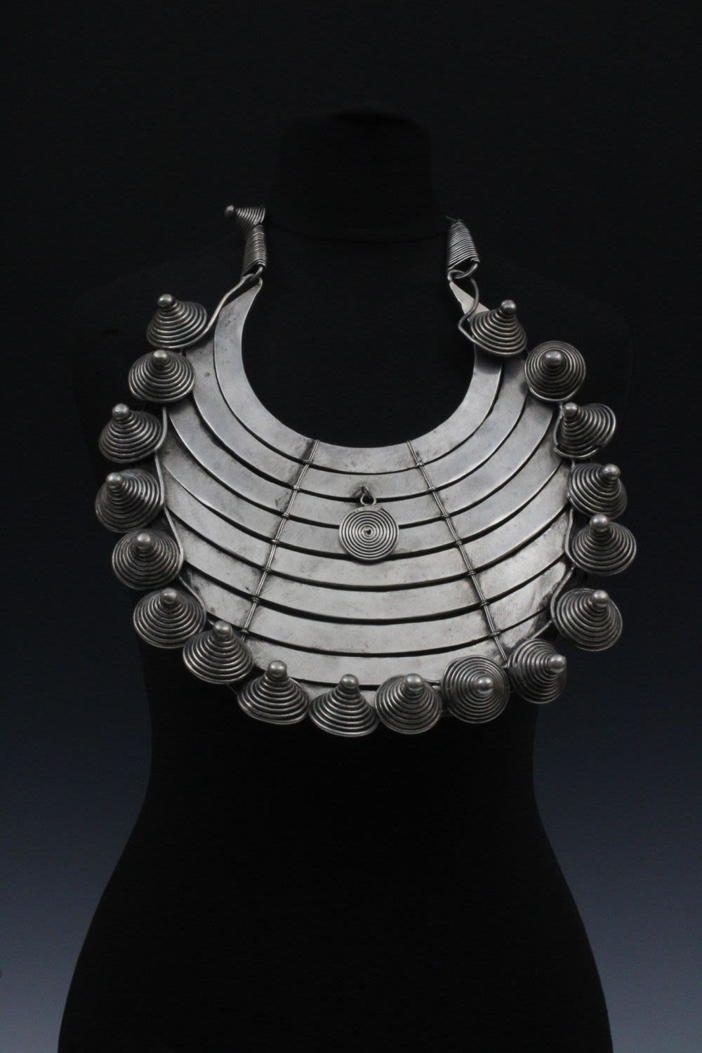 Lot 206: A Tribal Chinese Tibetan White Metal 9-layer Spinning...