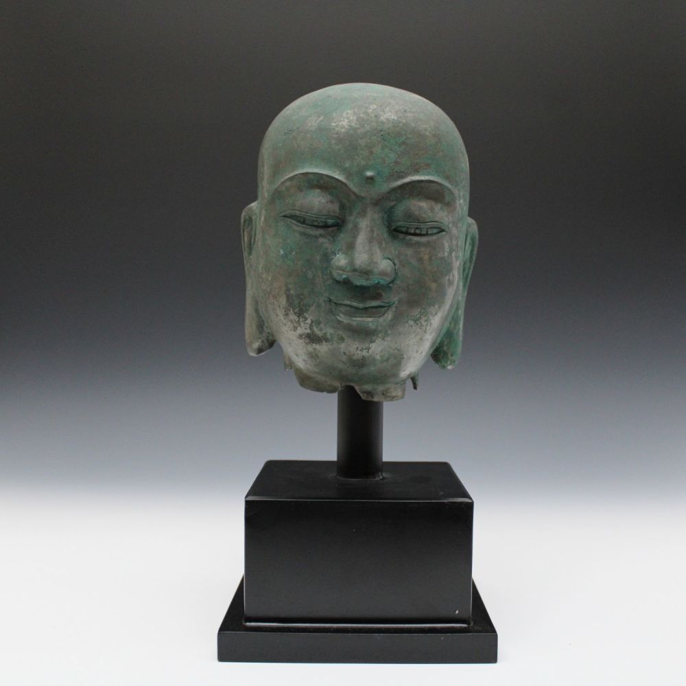 Lot 220: A Chinese Bronze Head of a Luohan Probably...