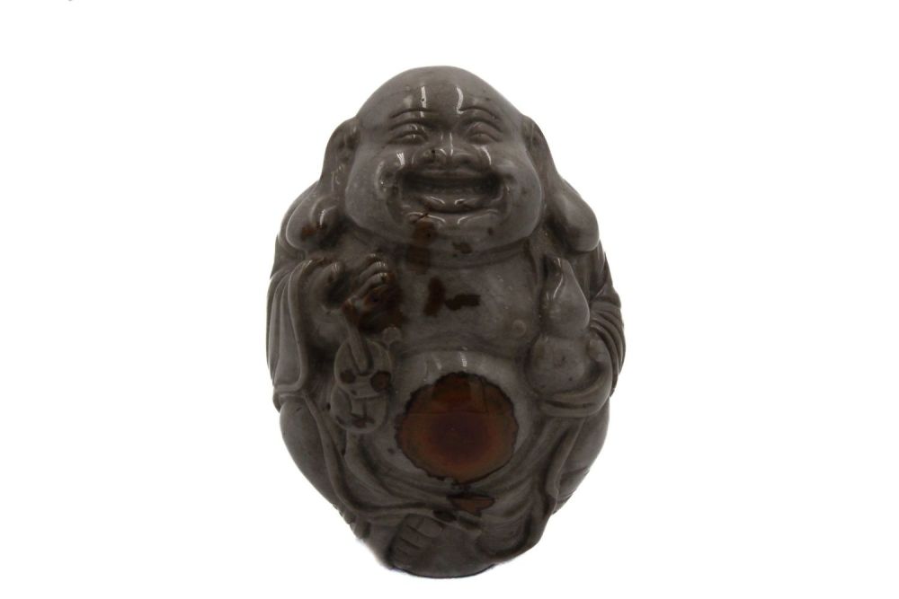 Lot 361: A Chinese Agate Laughing Buddha Figure.