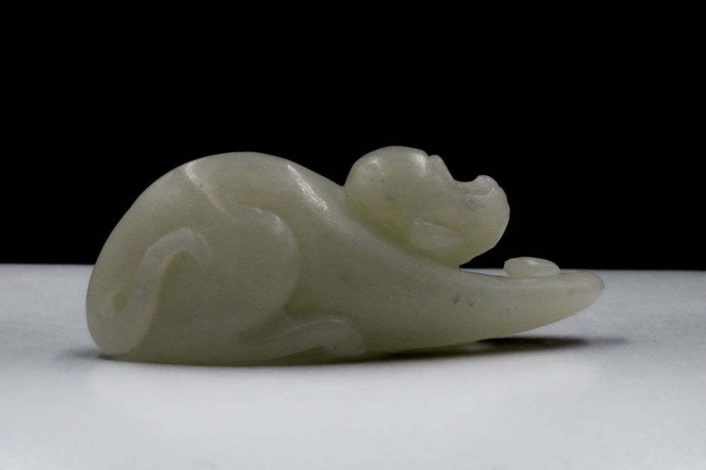 Lot 382: A Chinese Jade Hand Carved Figure of a...