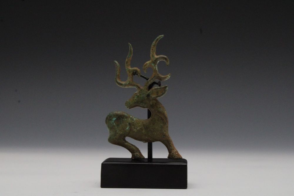 Lot 406: A Luristani Bronze Plaque in the Shape of...