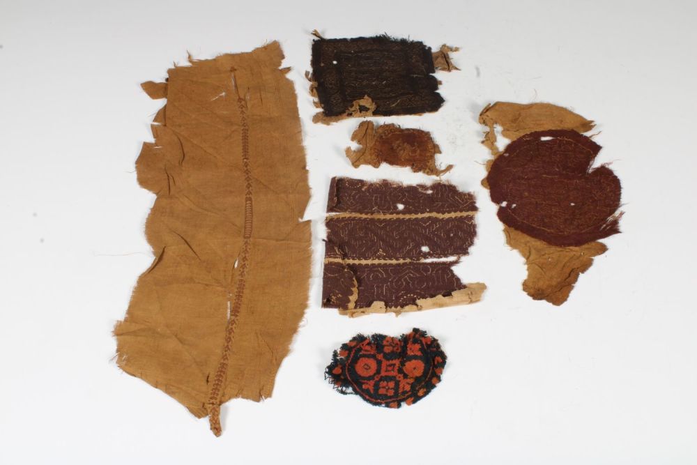 Lot 428: A Lot of 6 Egyptian Coptic Textiles from...