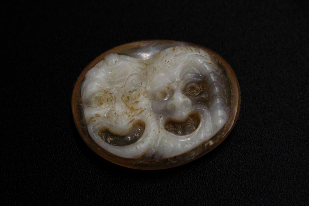 Lot 430: A Roman Cameo of the Ancient Theatre Mask...