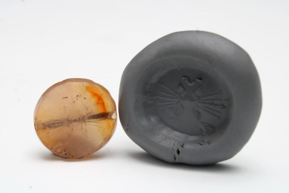 Lot 433: A Fine Greek Agate Scarab Seal Depicting the...