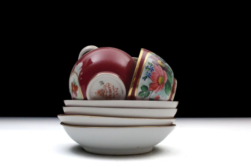 Lot 467: A Russian Gardner Porcelain Tea Set from the...