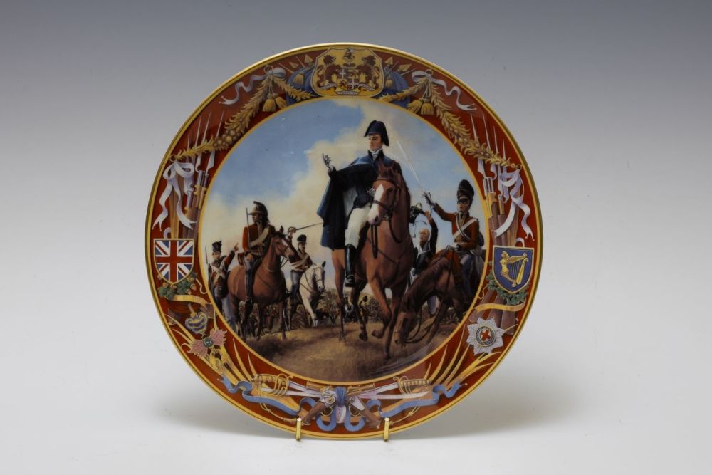 Lot 22: A Fine China Collector Plate "Nelson at Trafalgar...