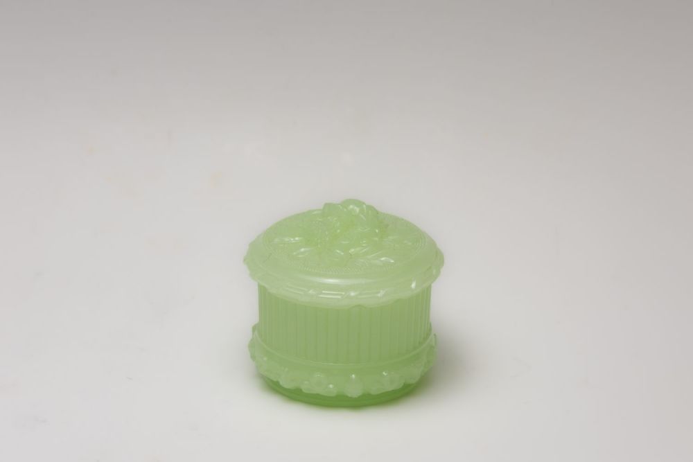 Lot 48: A Vintage French Opaline Glass Powder Pot from...