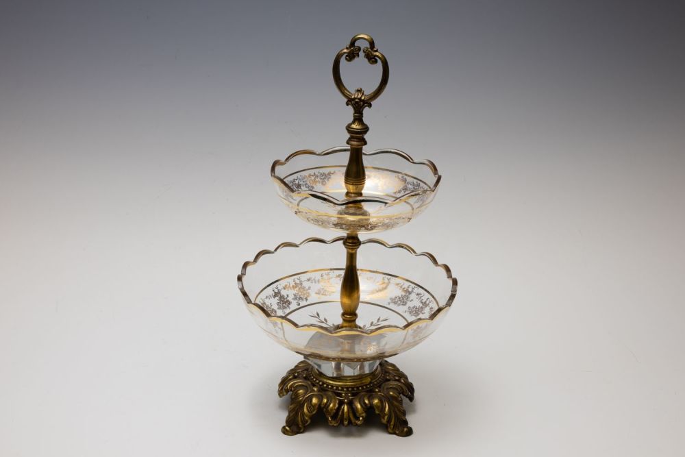 Lot 62: A Vintage French Glass Serving Stand from the...