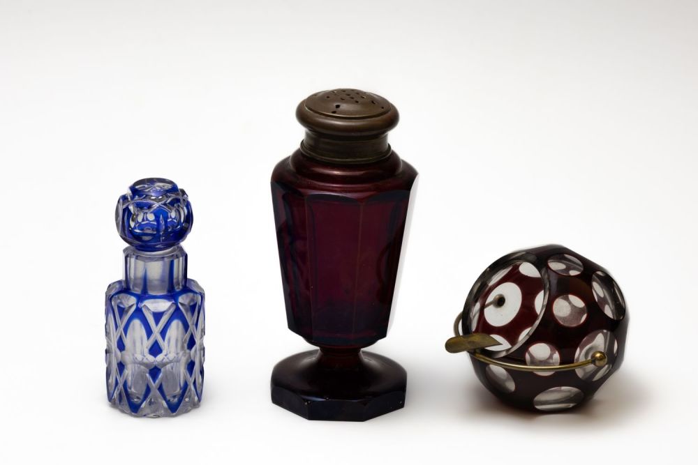 Lot 64: A Lot of 3 Vintage Bohemian Glass from...