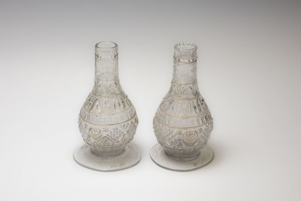 Lot 66: A Pair of Vintage Bohemian Glass Vases Made...