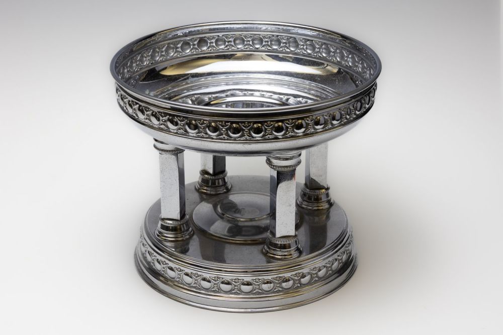 Lot 78: A Continental Silver Plate Center Piece.