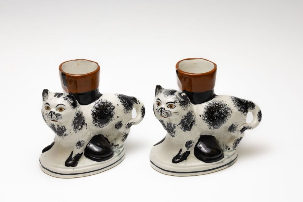 Lot 83: A Pair of Vintage Continental Porcelain Figures of...