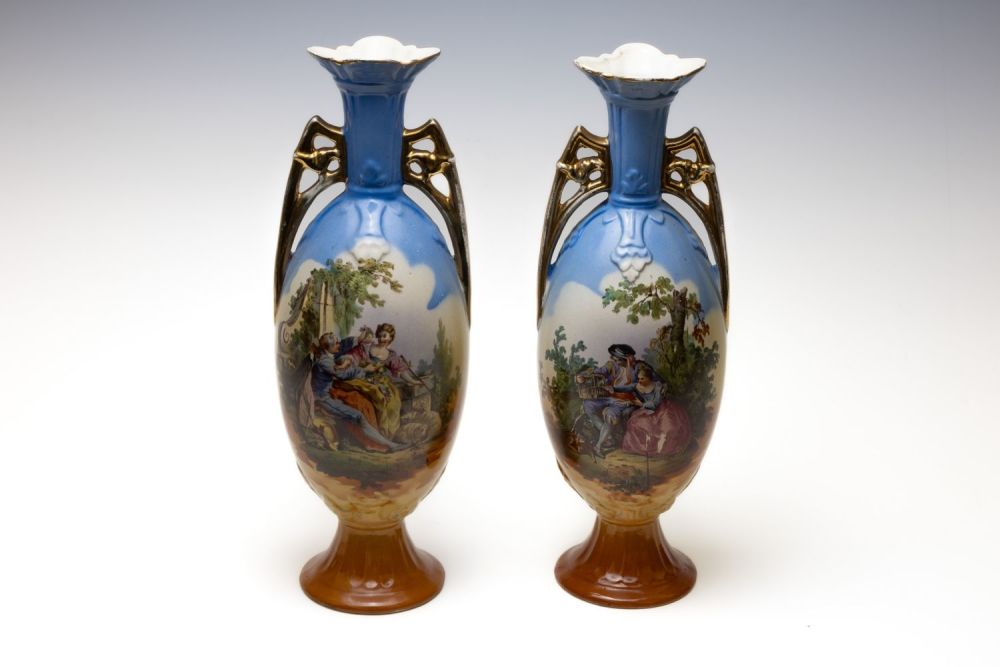 Lot 99: A Pair of Victorian Porcelain Vases from the...