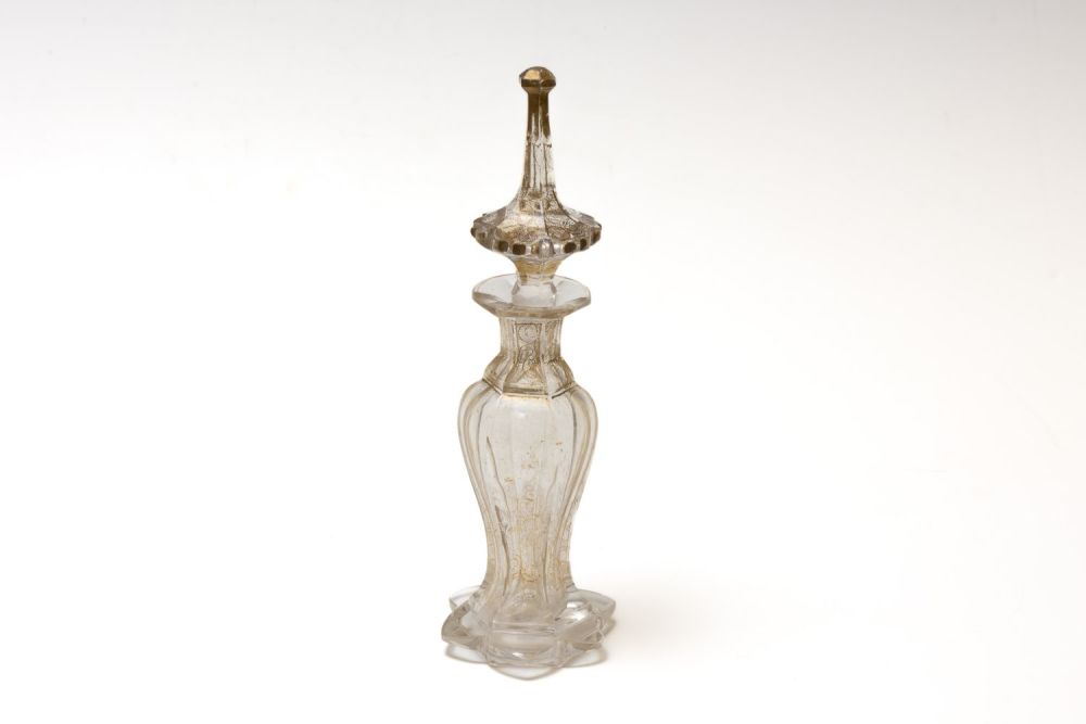 Lot 114: A Vintage Bohemian Glass Perfume Bottle from the...