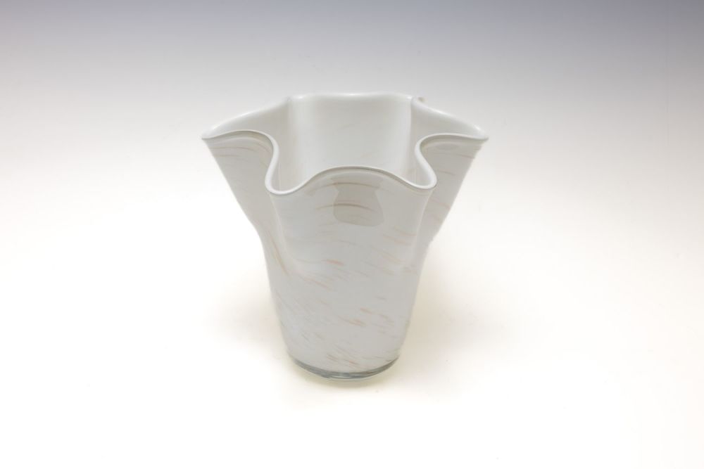 Lot 122: A Vintage Murano White Glass Vase from the...