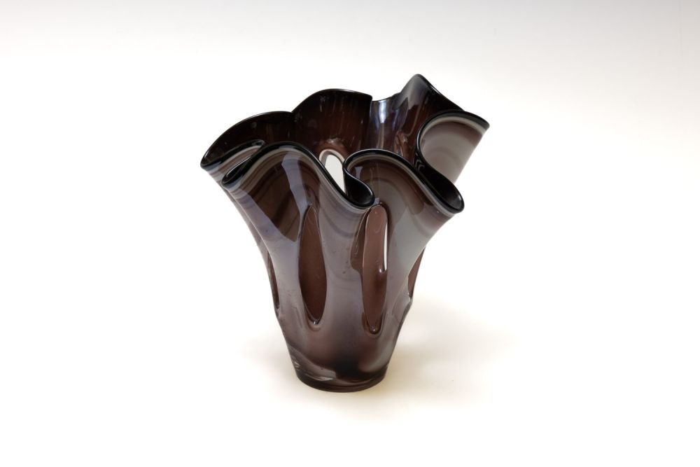 Lot 123: A Vintage Murano Brown Glass Vase from the...