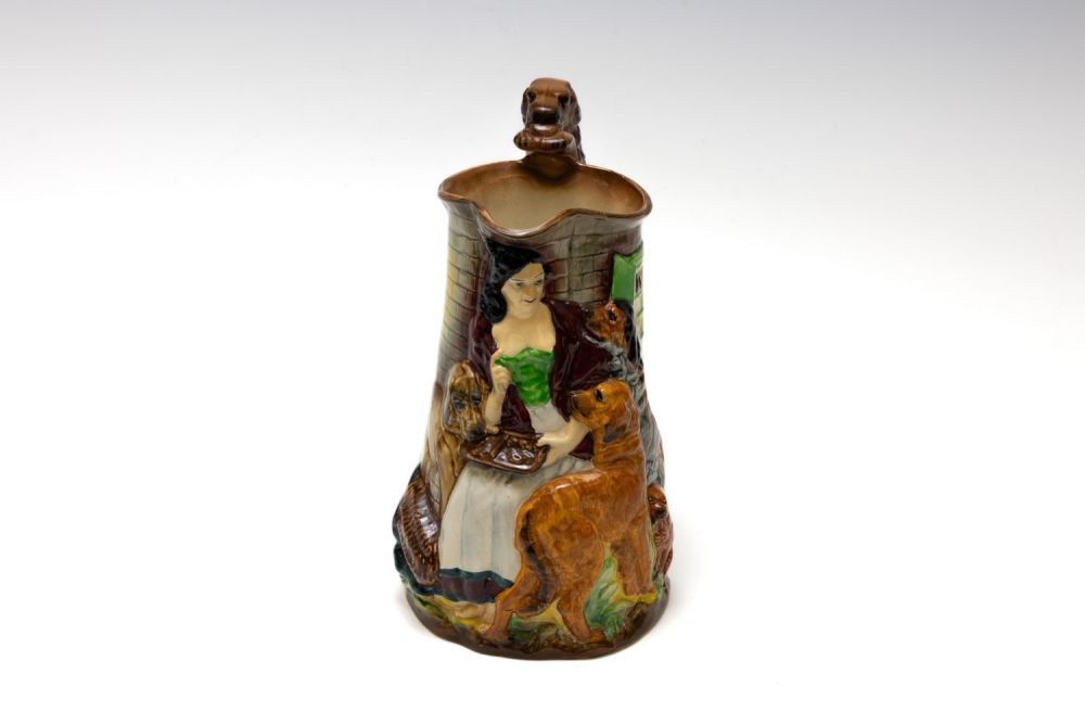 Lot 133: A Victorian Burleigh Ware Jug Depicting a Woman...