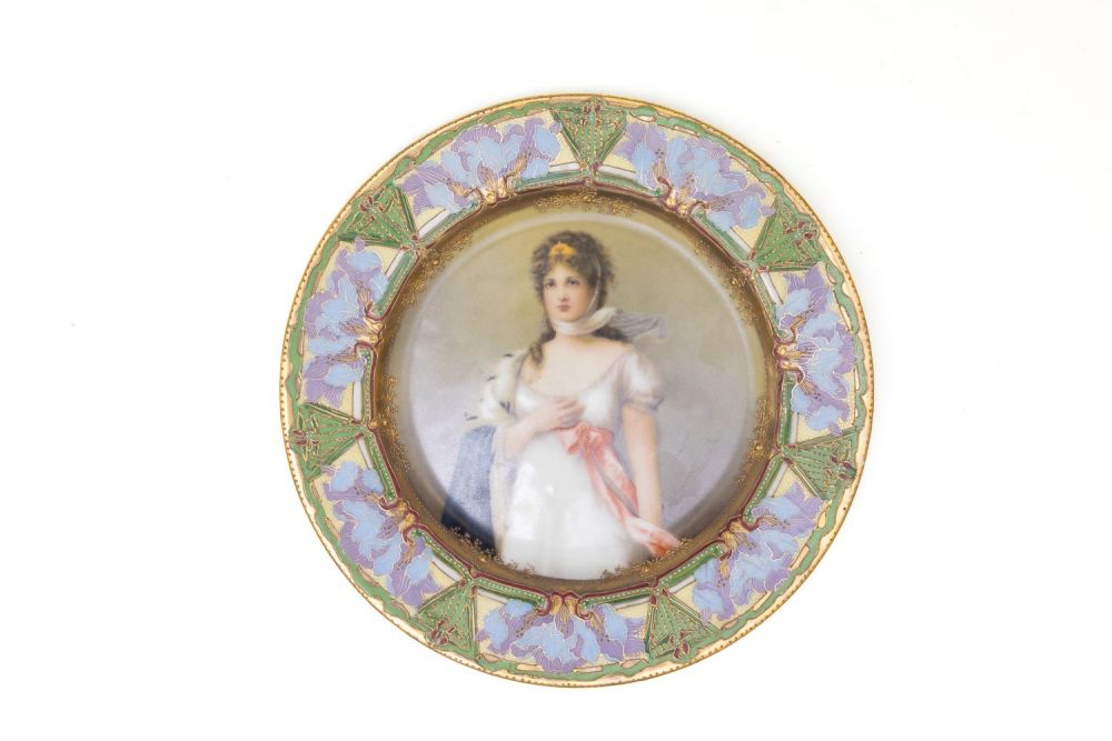 Lot 136: A Vintage Austrian Porcelain Plate.