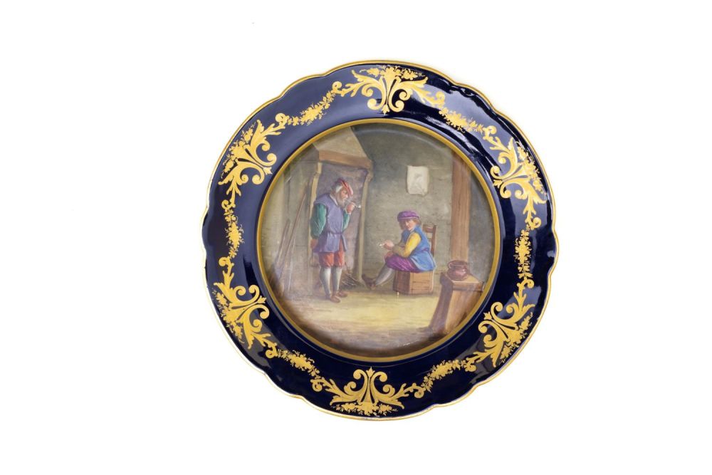 Lot 138: A Vintage French Porcelain Plate with a Character...