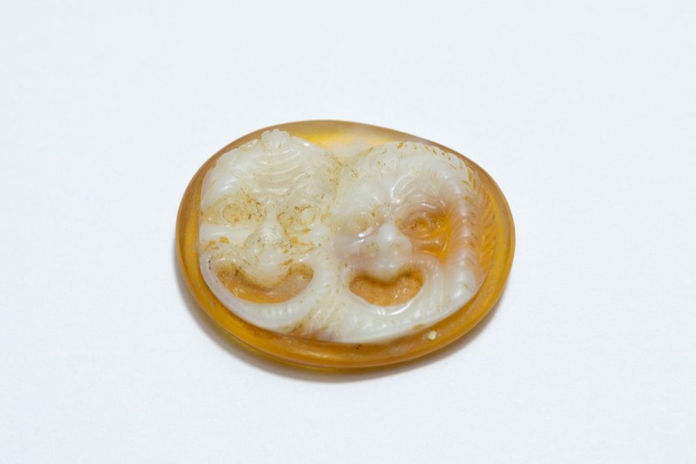Lot 170: A Roman Cameo of the Ancient Theatre Mask...