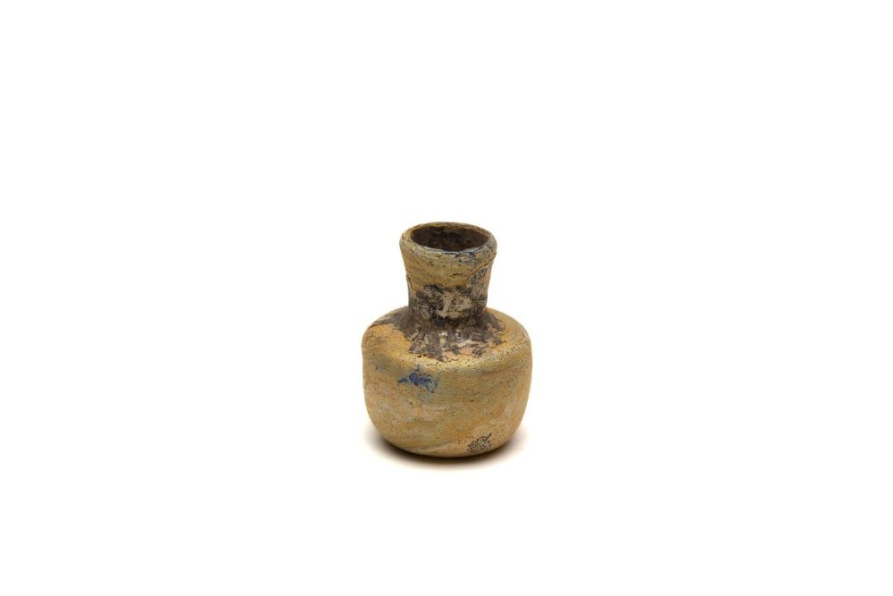 Lot 190: An Islamic Small Glass Bottle with Gold Coloured...